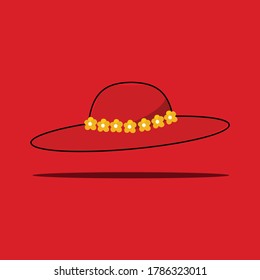 Summer Icon with Red Hat
