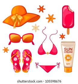 Summer icon set