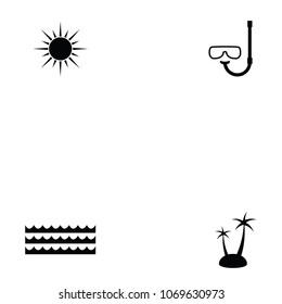 summer icon set