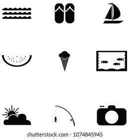 summer icon set