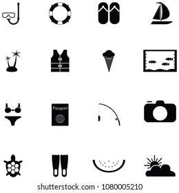 summer icon set