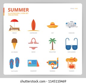 Summer icon set