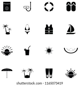 summer icon set