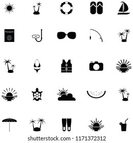 summer icon set