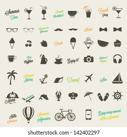 Summer icon set