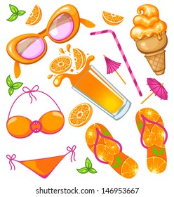 Summer icon set