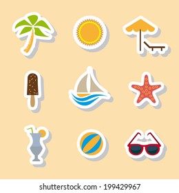 Summer icon set.