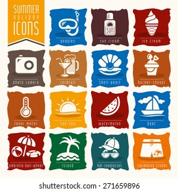 Summer icon set