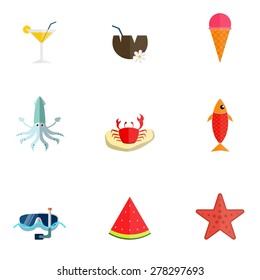 Summer icon set