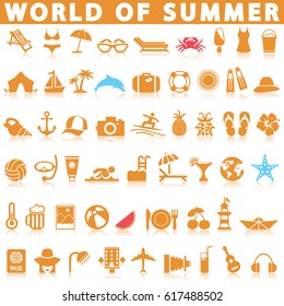 summer icon set