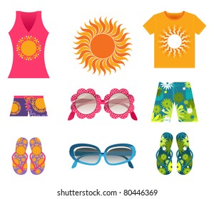 Conjunto de iconos de verano