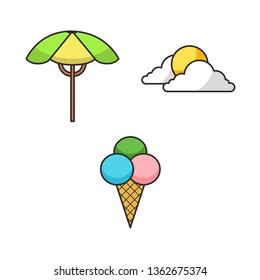 Summer Icon Set Design