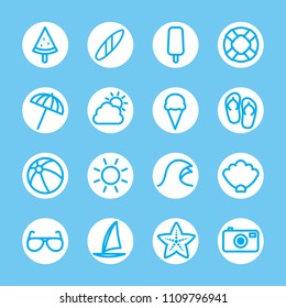 Summer Icon Set - Flat Outline