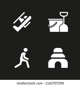 summer icon set. helicopter, stretching and beehive vector icon for graphic design and web
