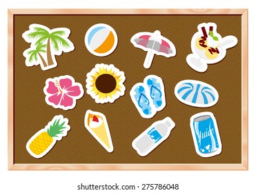 summer icon set Vector