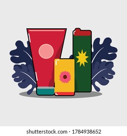 Summer Icon with Sunblock Vector art