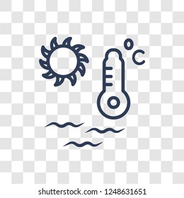Summer icon. Trendy linear Summer logo concept on transparent background from Weather collection