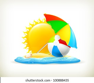 Icono de verano, vector