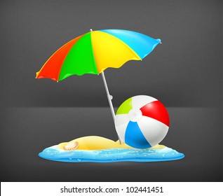 Icono de verano, vector