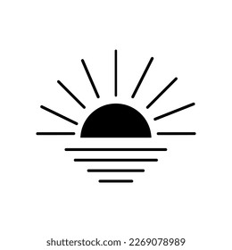 Sommersymbol, Vektorgrafik. Strandgrafik-Schild. Urlaubssymbol oder -logo.
