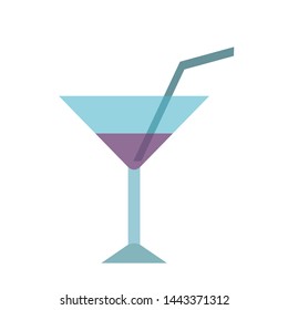 summer icon vector concept, cocktail icon design illustration, flat design vector, sign or symbol for app and web design.