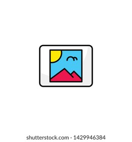 Summer icon vector in geometric style