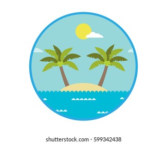 Summer icon, vector illustration.