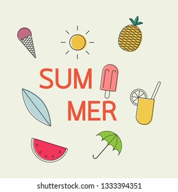 Summer icon. Vector illustration.EPS10