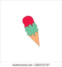 Summer Icon Vector Line Flats