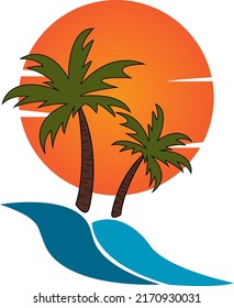 Summer icon vector, logo summer art template