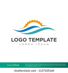 Summer Icon Vector Logo Template