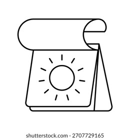 Icono de verano con fondo blanco Vector Ilustración de stock