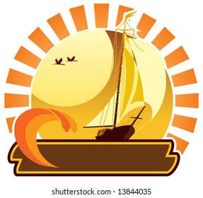 Summer icon - yacht