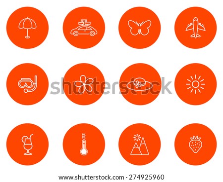 Summer icons.Set 2.Vector