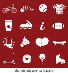 Summer icons / Summer activities icon set/ Outdoor sports