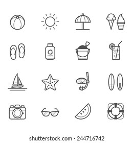 Summer Icons and Beach Icons