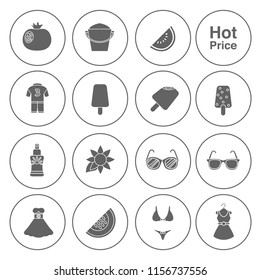 Summer Icons, beach and Summer icons set - travel for vacation sign and symbols - holiday illustrations