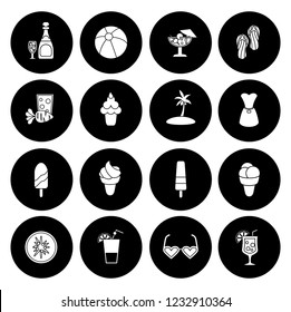 Summer Icons, beach and Summer icons set - travel for vacation sign and symbols - holiday illustrations
