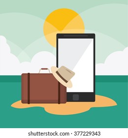 Summer icons design 