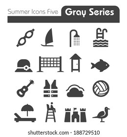 Summer Icons  Gray Series