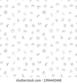 Summer icons seamless pattern. Colorful vector illustration outline. Beach concept. Modern icons for web design.