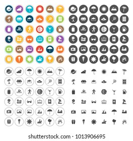 Summer icons set