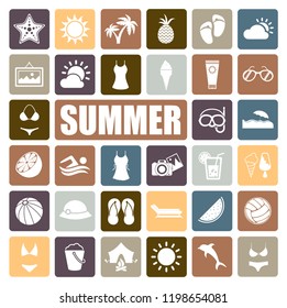 SUMMER icons set