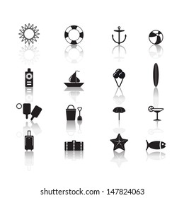 Summer icons set