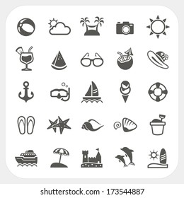 Summer icons set