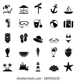 Summer icons set