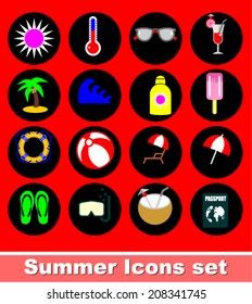 Summer Icons set
