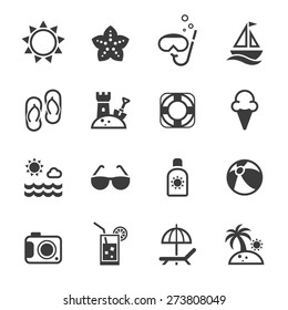 Summer icons set.