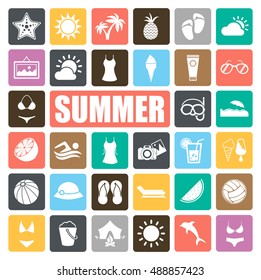 SUMMER icons set