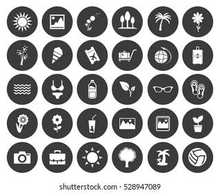 Summer icons set